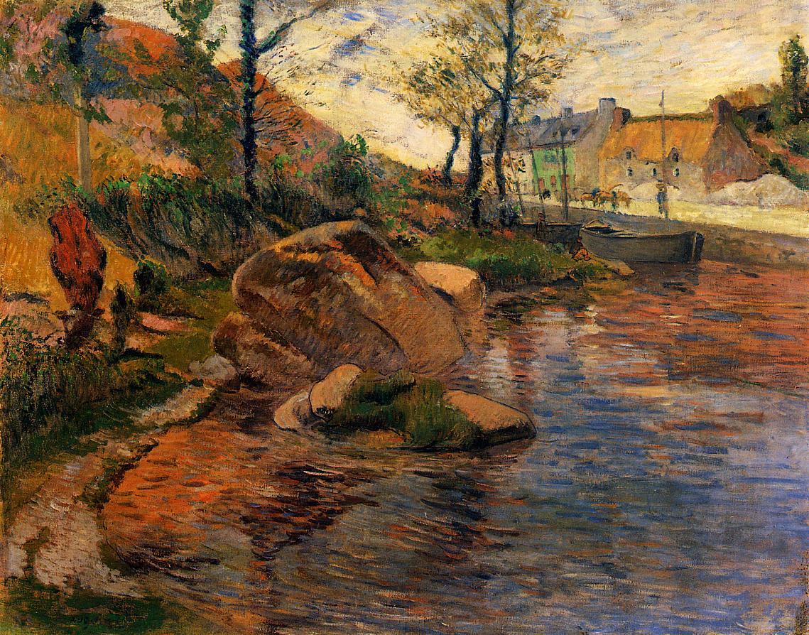 Cove opposite Pont-Aven Harbor - Paul Gauguin Painting